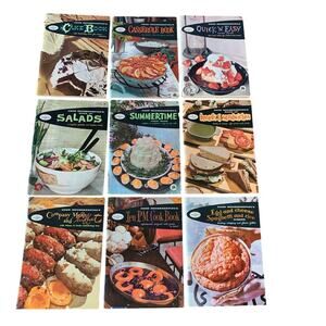 Good Housekeeping Vtg Cookbooks Paperback Lot 9 Recipes MCM